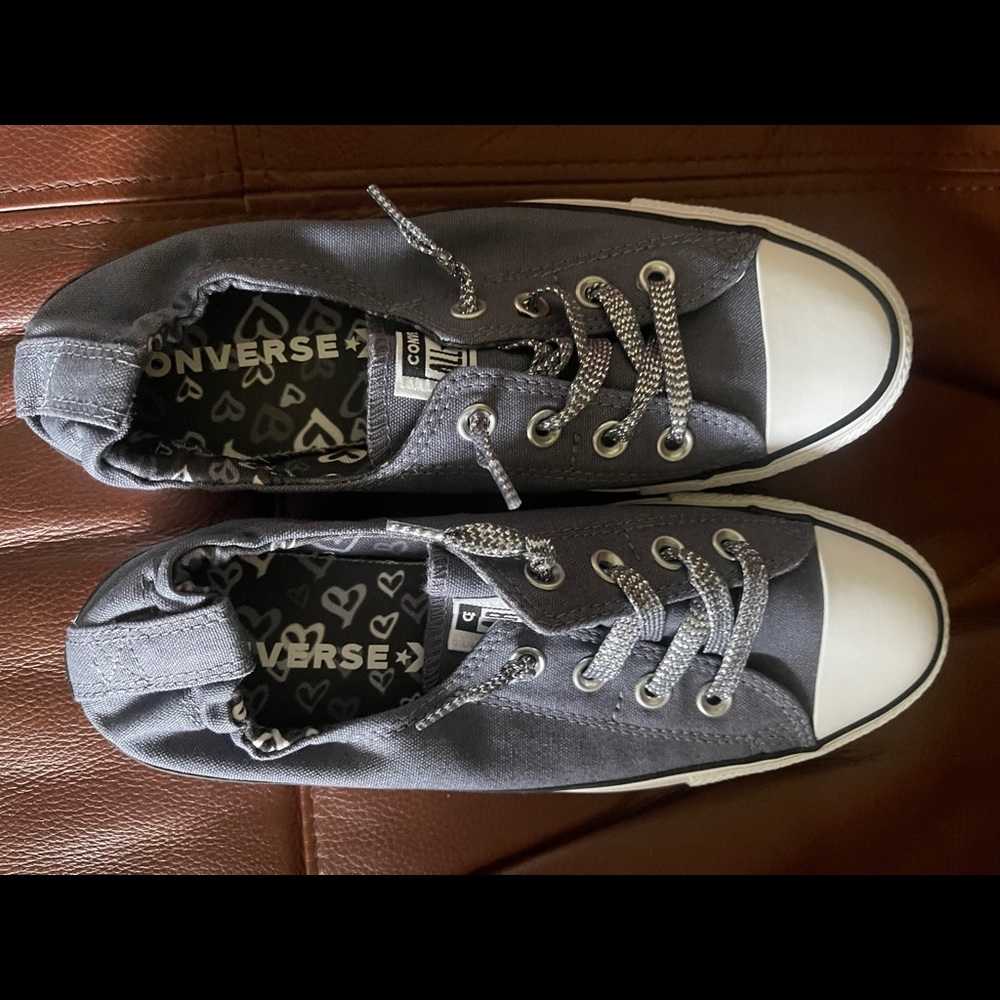 🌴CONVERSE SHORELINE•SZ 9•NWOT•BLUE/GREY•SLIP-ONS